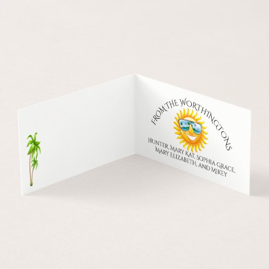 Prettige feestdagen Flamingo Style #holidayZ Kaart (Binnen)