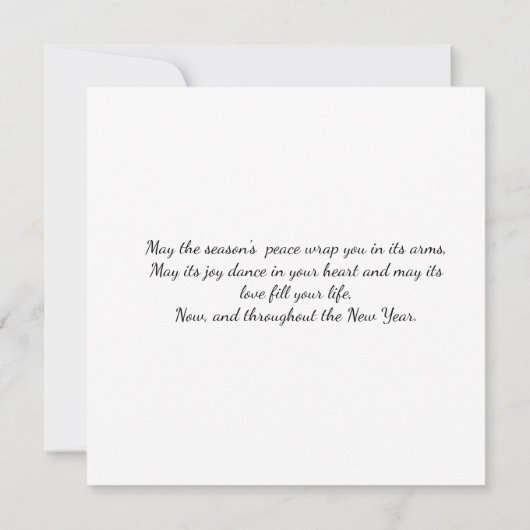 prettige feestdagen flat card (Achterkant)