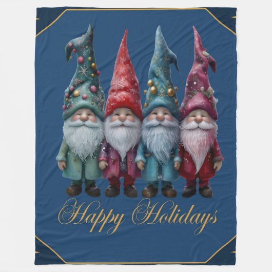 prettige feestdagen fleece deken (Voorkant)