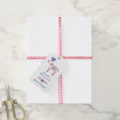 Prettige feestdagen Floral Reindeer Cadeaulabel (Met Touw)
