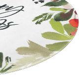 prettige feestdagen florale waterverf snijplank (Hoek)