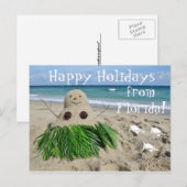 Prettige feestdagen Florida Christmas Snowman Sand (Voorkant / Achterkant)