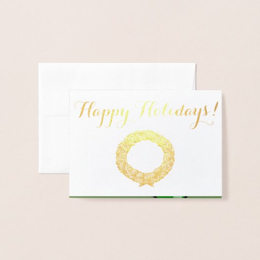 prettige feestdagen folie kaarten (Voorkant met envelop)