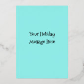 Prettige feestdagen Folie Leuke Sneeuwman (Achterkant)