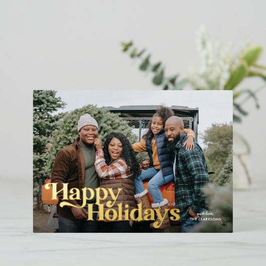 prettige feestdagen foto (Staand Voorkant)