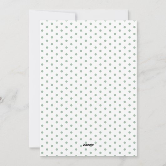 Prettige feestdagen Foto 3 Collage Mint Polka Dot Feestdagenkaart (Achterkant)