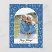 Prettige feestdagen Foto Boog, Leuke Doodle tekeni (Voorkant)