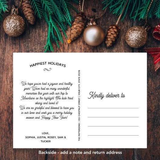 Prettige feestdagen Foto Boog, Leuke Doodle tekeni