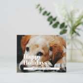 Prettige feestdagen foto briefkaart (Staand voorkant)