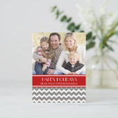 Prettige feestdagen Foto: Briefkaart Red Grey Chev (Staand voorkant)