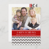 Prettige feestdagen Foto: Briefkaart Red Grey Chev (Voorkant / Achterkant)