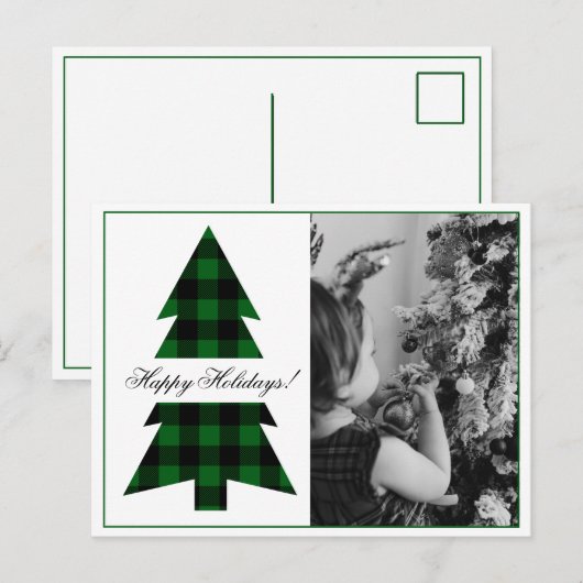 prettige feestdagen Foto Buffalo Plays Briefkaart (Voorkant / Achterkant)