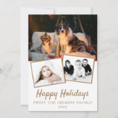 prettige feestdagen Foto Collage 3 Foto Feestdagenkaart (Voorkant)