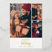 Prettige feestdagen Foto Collage Gepersonaliseerd  (Voorkant)