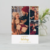 Prettige feestdagen Foto Collage Gepersonaliseerd  (Staand Voorkant)