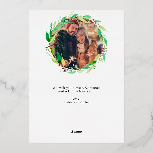 Prettige feestdagen Foto Collage Gepersonaliseerd  (Achterkant)