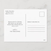 Prettige Feestdagen Foto Elegant Schrift (Achterkant)