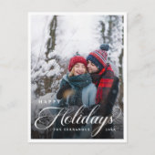 Prettige Feestdagen Foto Elegant Schrift (Voorkant)