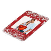 prettige feestdagen Foto en kerstbericht Magneet (Linkerzijde)