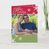 Prettige feestdagen Foto Gevouwen Kaart (Voorkant)
