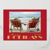 Prettige Feestdagen Foto Goud (Voorkant)