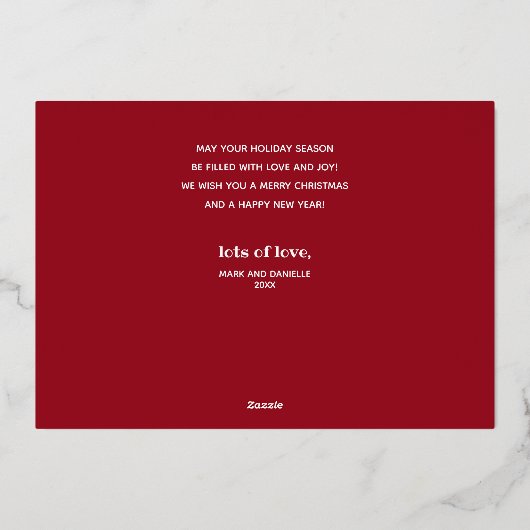 Prettige Feestdagen Foto Goud (Achterkant)