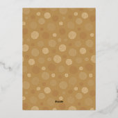 Prettige feestdagen Foto Goud Modern Dot Christmas (Achterkant)