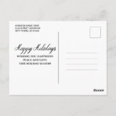 prettige feestdagen Foto Green Tartan Style Briefkaart (Achterkant)