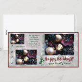 Prettige feestdagen Foto kaart (3) - Gebruik je fo (Voorkant / Achterkant)