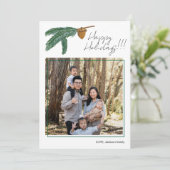Prettige feestdagen Foto met geïllustreerde motiev Feestdagenkaart (Staand voorkant)