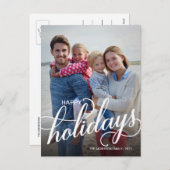 Prettige feestdagen Foto met handgeschreven overla (Voorkant / Achterkant)