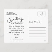 Prettige feestdagen Foto met handgeschreven overla (Achterkant)