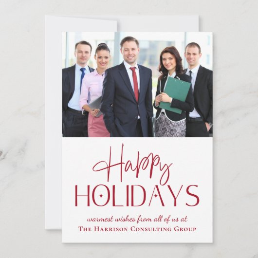 prettige feestdagen Foto met kerstkaart (Voorkant)