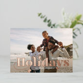 prettige feestdagen Foto met stijlvolle Roos Gold  (Staand Voorkant)