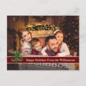 prettige feestdagen Foto Modern Green kerstboom Briefkaart (Voorkant)