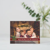 prettige feestdagen Foto Modern Green kerstboom Briefkaart (Staand voorkant)