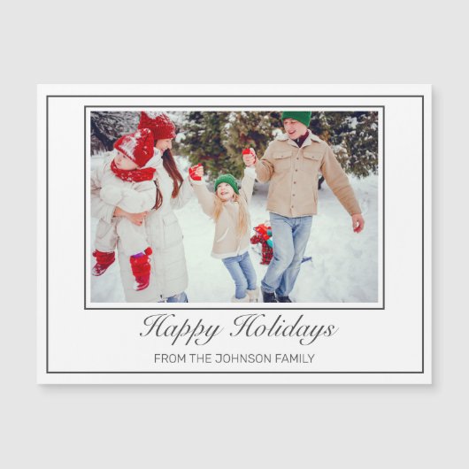 Prettige feestdagen Foto Modern Minimalist (Voorkant)