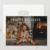 Prettige feestdagen Foto Modern Trendy Kerstmis Feestdagenkaart (Voorkant / Achterkant)