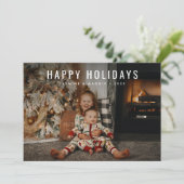 Prettige feestdagen Foto Modern Trendy Kerstmis Feestdagenkaart (Staand voorkant)