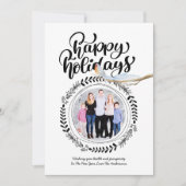 PRETTIGE FEESTDAGEN FOTO Moderne Kerstman Kerstmis Kaart (Voorkant)