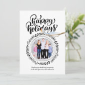 PRETTIGE FEESTDAGEN FOTO Moderne Kerstman Kerstmis Kaart (Staand voorkant)