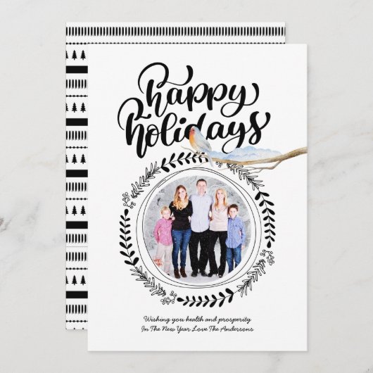 PRETTIGE FEESTDAGEN FOTO Moderne Kerstman Kerstmis Kaart (Voorkant / Achterkant)