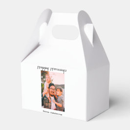 Prettige feestdagen Foto moderne liefde eenvoudige Bedankdoosjes