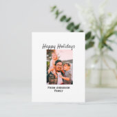 Prettige feestdagen Foto moderne liefde eenvoudige Briefkaart (Staand voorkant)