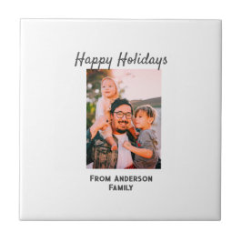 Prettige feestdagen Foto moderne liefde eenvoudige Tegeltje