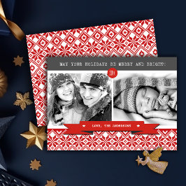 prettige feestdagen. Foto Nordic Snowflake Feestdagenkaart