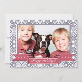 prettige feestdagen. Foto Nordic Snowflake Feestdagenkaart