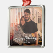 prettige feestdagen Foto Ornament (Links)
