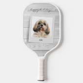 prettige feestdagen foto Pet Persoonlijk Pickleball Paddle (Achterkant)