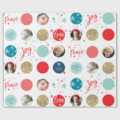 PRETTIGE FEESTDAGEN Foto plek vreugde liefde vrede Cadeaupapier (Vlak)